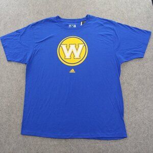 Steph Curry Golden State WarriorsShirt Mens 2XL XXL Blue Adidas Crew New